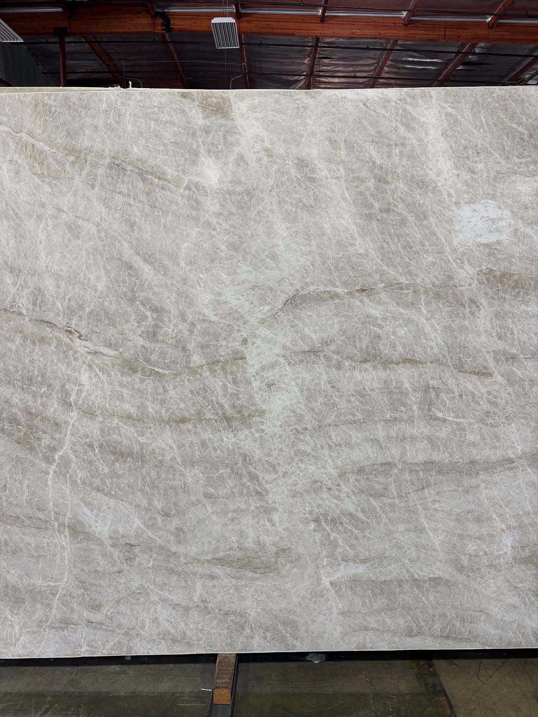 Cream quartzite slab with soft veining