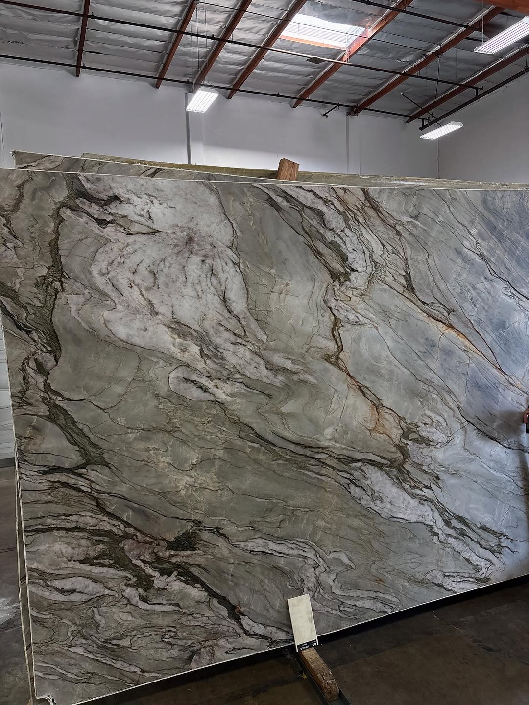 Dramatic gold and brown quartzite slab